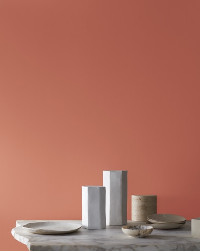 Painted wall with Baked Terra Cotta 1202