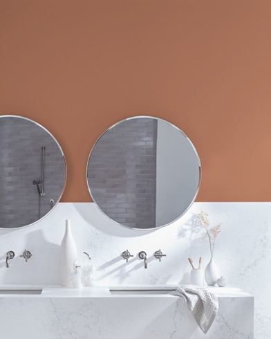 Painted wall with Toasted Pecan 1209