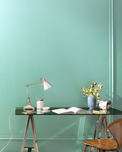 Painted wall with Hazy Blue 2040-50