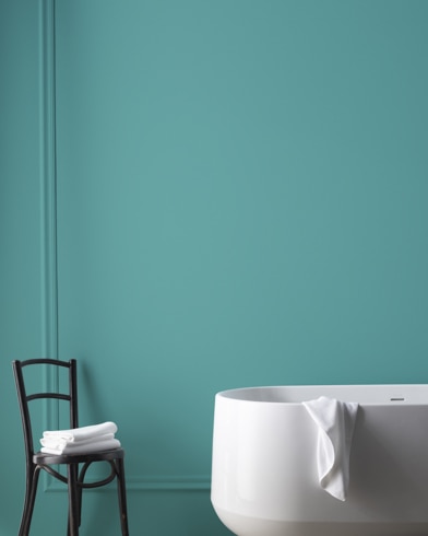 Painted wall with Majestic Blue 2051-40