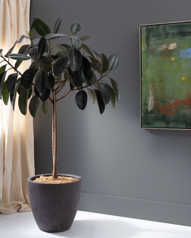 Painted wall with Charcoal Linen 2133-40