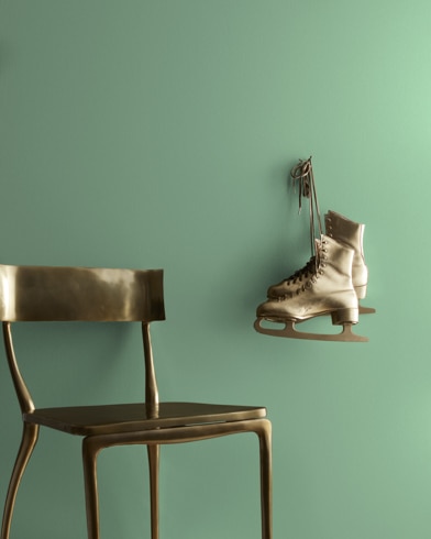 Painted wall with Winchester Sage 628