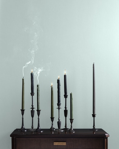 Painted wall with Annapolis Green 687