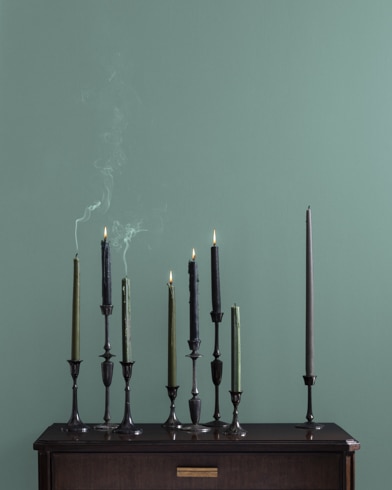 Painted wall with Dartsmouth Green 691