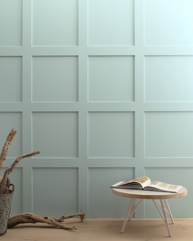 Painted wall with Heavenly Blue 709