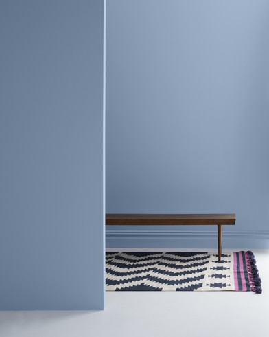 Painted wall with Harlequin Blue 830