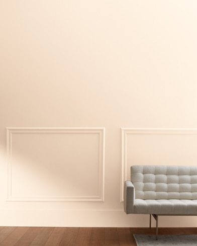 Painted wall with Evening White 907