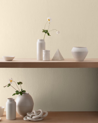 Painted wall with Berber White 955