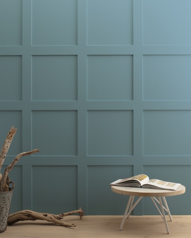 Painted wall with Blue Echo AF-505