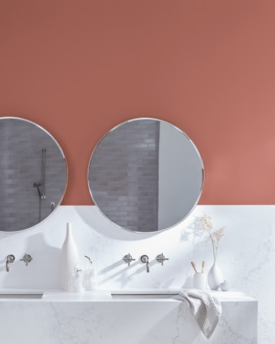 Painted wall with Brickyard Clay CW-235