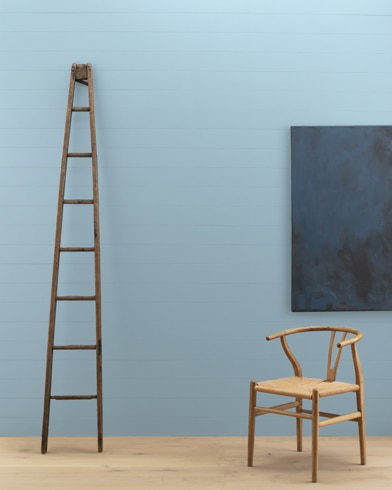 Painted wall with Greenhow Blue CW-655