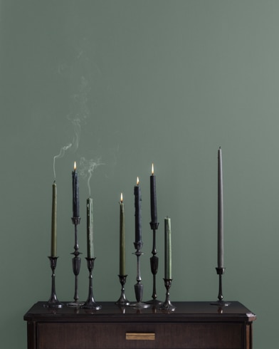 Painted wall with Caldwell Green HC-124