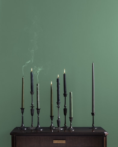 Painted wall with Webster Green HC-130