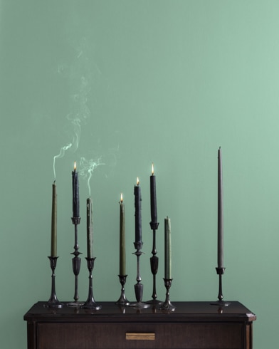 Painted wall with Harrisburg Green HC-132