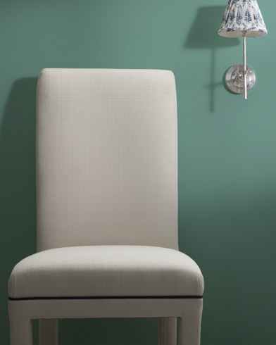 Painted wall with Waterbury Green HC-136