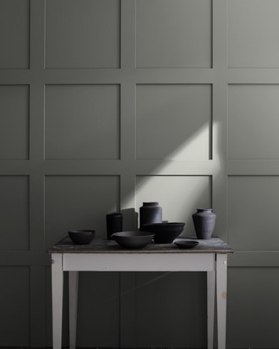 Painted wall with Amherst Gray HC-167