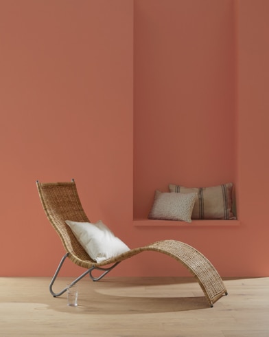 Painted wall with Audubon Russet HC-51