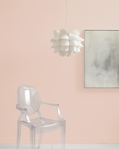 Painted wall with Odessa Pink HC-59